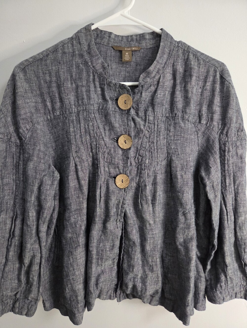 Pink Twill Brand Linen Jacket Size Medium